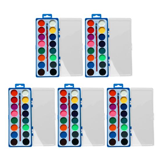 Набор акварельных красок в коробке для детей, смываемые акварельные краски с кисточкой, набор акварельных красок для начинающих, для путешествий, занятий, экскурсий