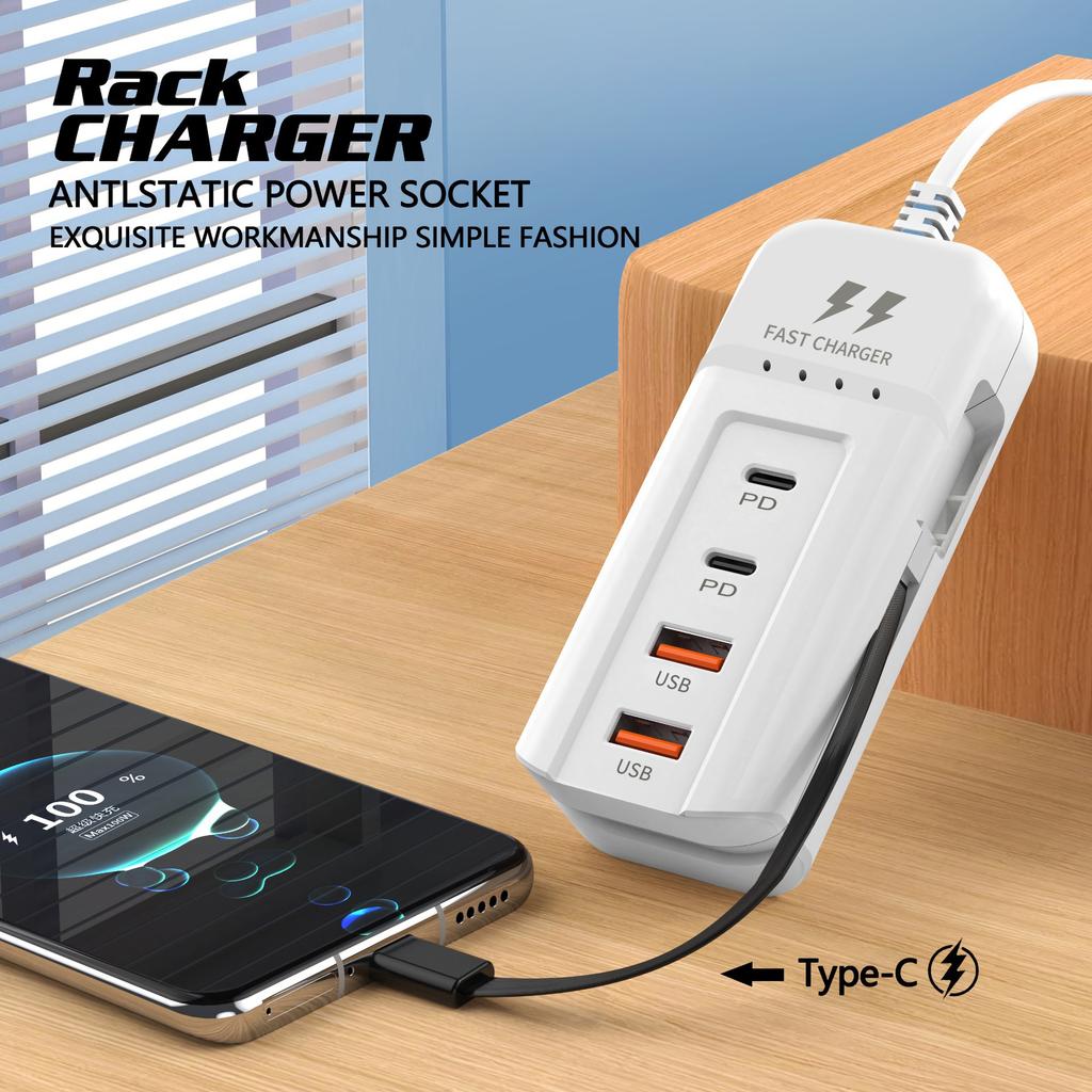 USB Зарядное устройство Многопортовое PD Type C Быстрая зарядка Быстрые настенные зарядные устройства USB Хаб Адаптер Мобильный телефон Вилка EU US USB Type C Быстрое зарядное устройство