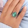 Natural Malachite Gemstone 925 Sterling Silver Handcrafted Ring Stylish Jewelry RR-57-35