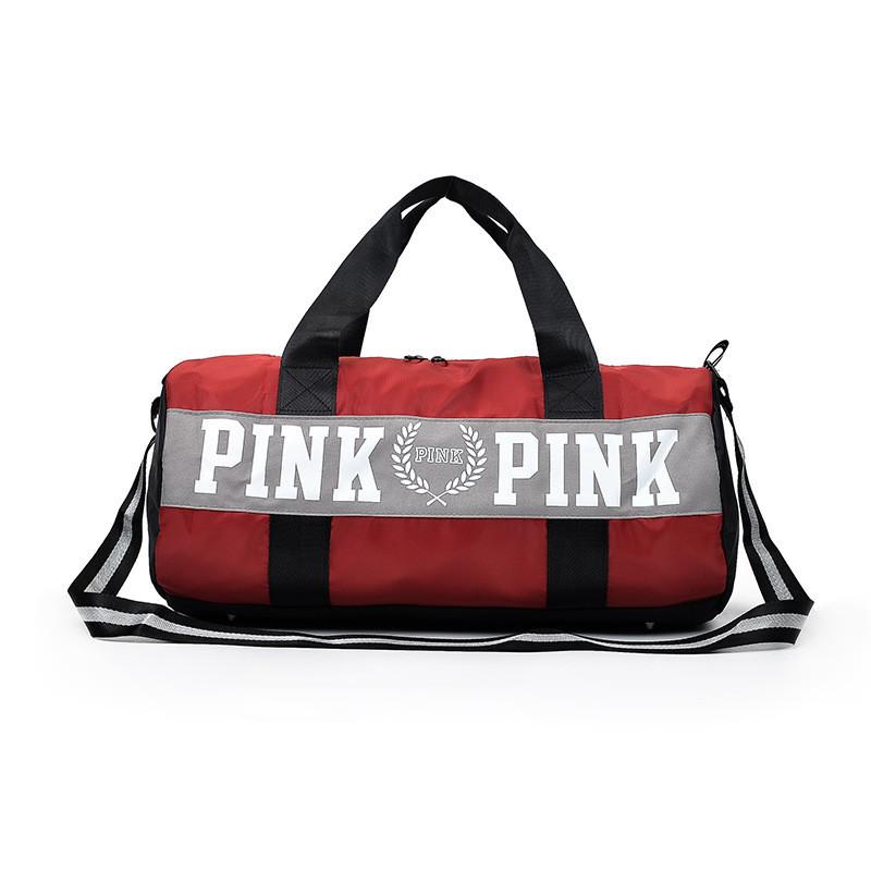 Розовая холщовая сумка-даффл Victoria's Pink для йоги с вневременным дизайном для школы и спортзала