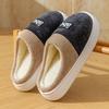 Double Embroidered Cotton Slippers Autumn and Winter Warm and Comfortable Lightweight Soft Cotton Slippers Corduroy Cotton Shoes