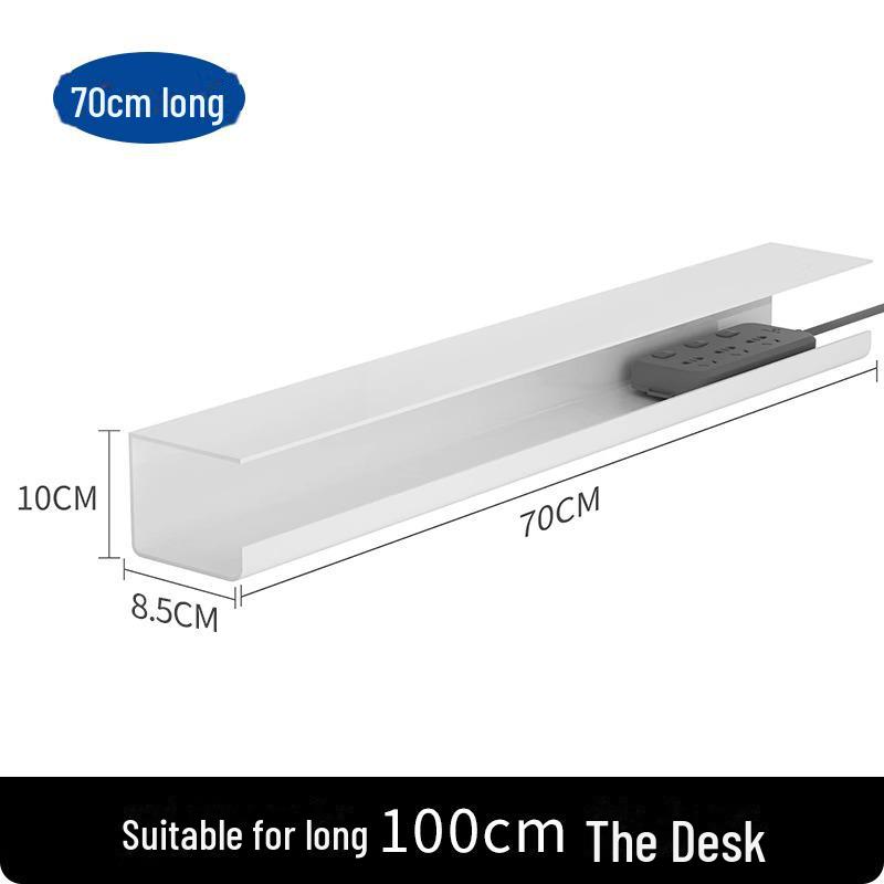 Under-Desk Cable Organizer: No-Punch Cable Management Box and Wire Storage for Computer Desks
