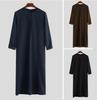 Мужской исламский кафтан Рамадан Джубба Дишдаш арабский халат Тобе футболка платье туника