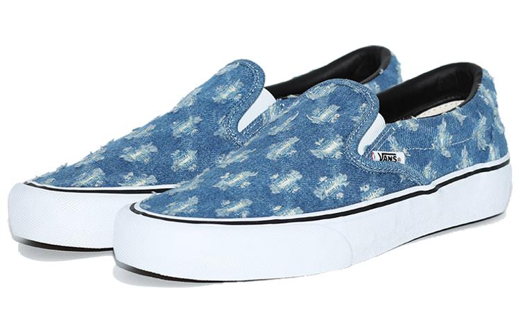 Слипон Supreme x Слипон Vans 'Blue Hole Punch Denim' VN0A38DD2DD