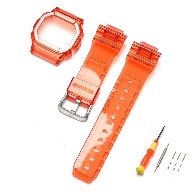 Ремешок для часов из смолы + чехол для Casio G-Shock DW-5600/5000/5030/5025 GW-M5610/M5600 G-5600 GLX-5600 Браслет Аксессуары