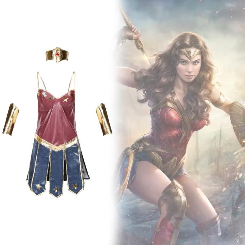 Woman Wonder Halloween Party Movie Justice Dress League Costumes Superwomen