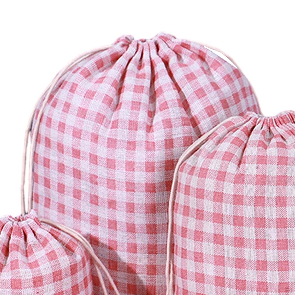 3x Easter Drawstring Bag Burlap Decorations Goodie Treat Bags