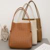 Cowhide Woven Bag Women'S Tide Shoulder Fashion Versatile Large Capacity Underarm Leather Women'S Bag