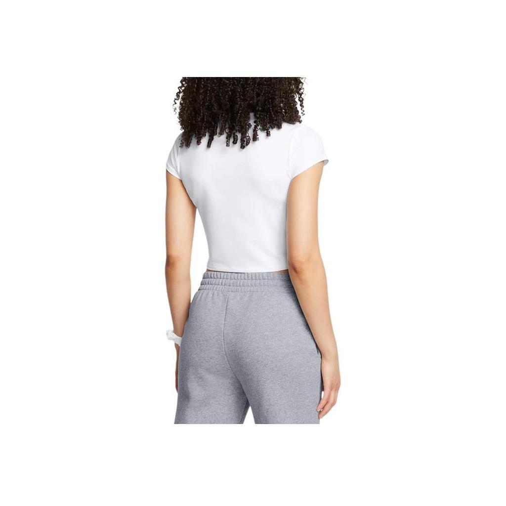 Under Armour Удобная минималистичная футболка для йоги с круглым вырезом и коротким рукавом, приятная для кожи, женские топы, белая 1387729-100
