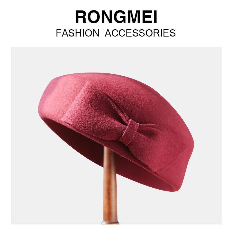 Новый осенне-зимний цилиндр Rongmei, шляпа-газетчица, модная шляпа художника, шерстяной берет, шапка от холода, зимняя шапка