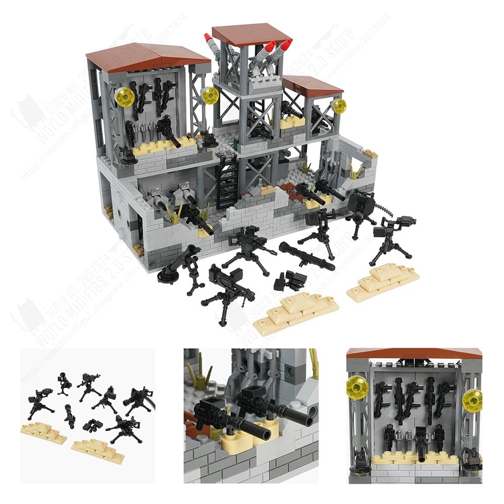 MOOXI Военные Симуляции Войны Вторая Мировая Война Поле Боя Оружие Модель Транспортного Средства Набор MOC Кирпичи DIY Строительные Блоки Игрушки Детский Взрослый Подарок