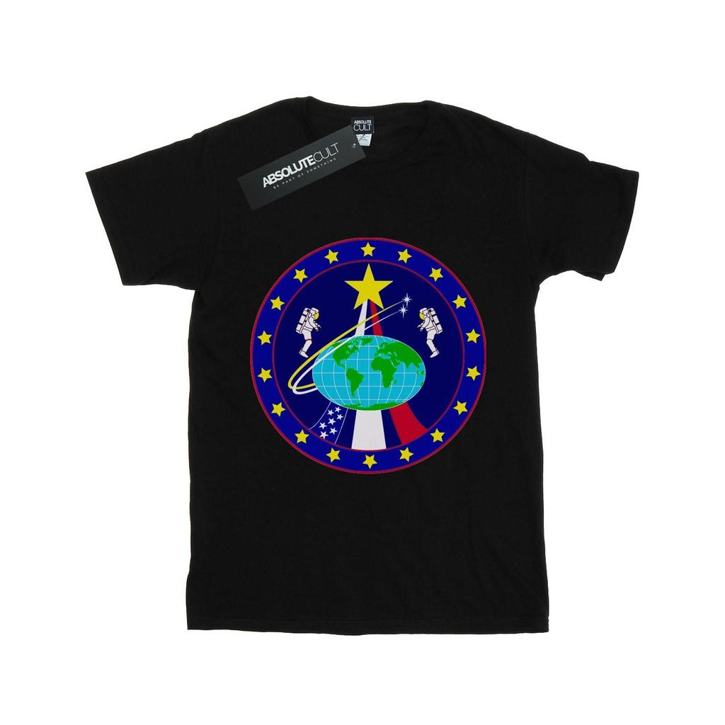 NASA Womens/Ladies Classic Globe Astronauts Cotton Boyfriend T-Shirt