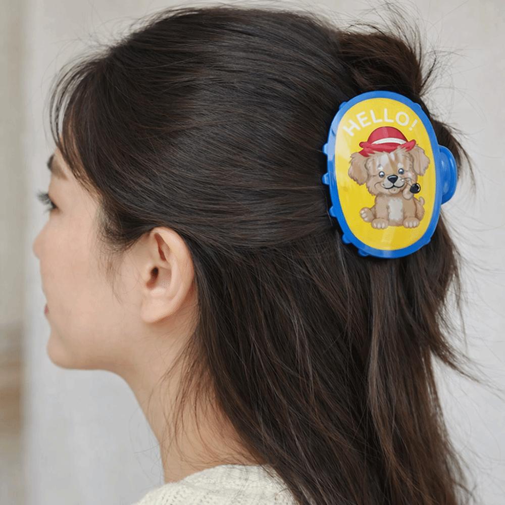 Rabbit Cartoon Animal Hair Clip Puppy Geometry Shark Clip Funny Bear Acetate Hair Claw Female