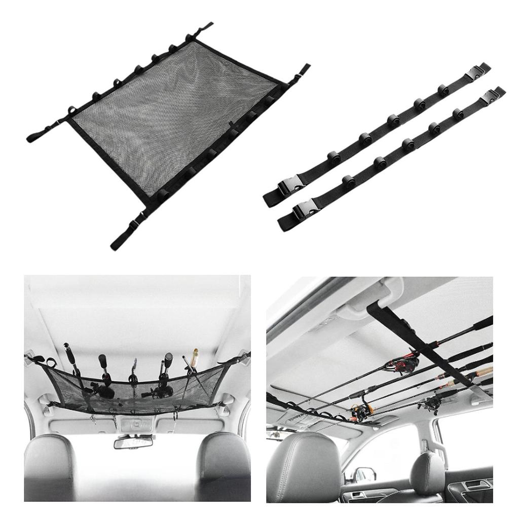 Vehicle Fishing Rod Holder Fishing Pole Holder for Car Roof Rack Easy To Install Horizontal Carrier for Car Interior Travel