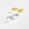 ANDYWEN 925 Sterling Silver Stud Earring Women's Elegant Earrings 18K Gold Plated Earrings Cubic Zirconia Engagement Fine Jewelry For Women