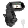 Rechargeable Clip-on Tuner with TFT Screen for Guitar, Bass, Ukulele, and Wind Instruments, 410-460Hz Chromatic Tuner Pitch, Dual Rotating Hinge for