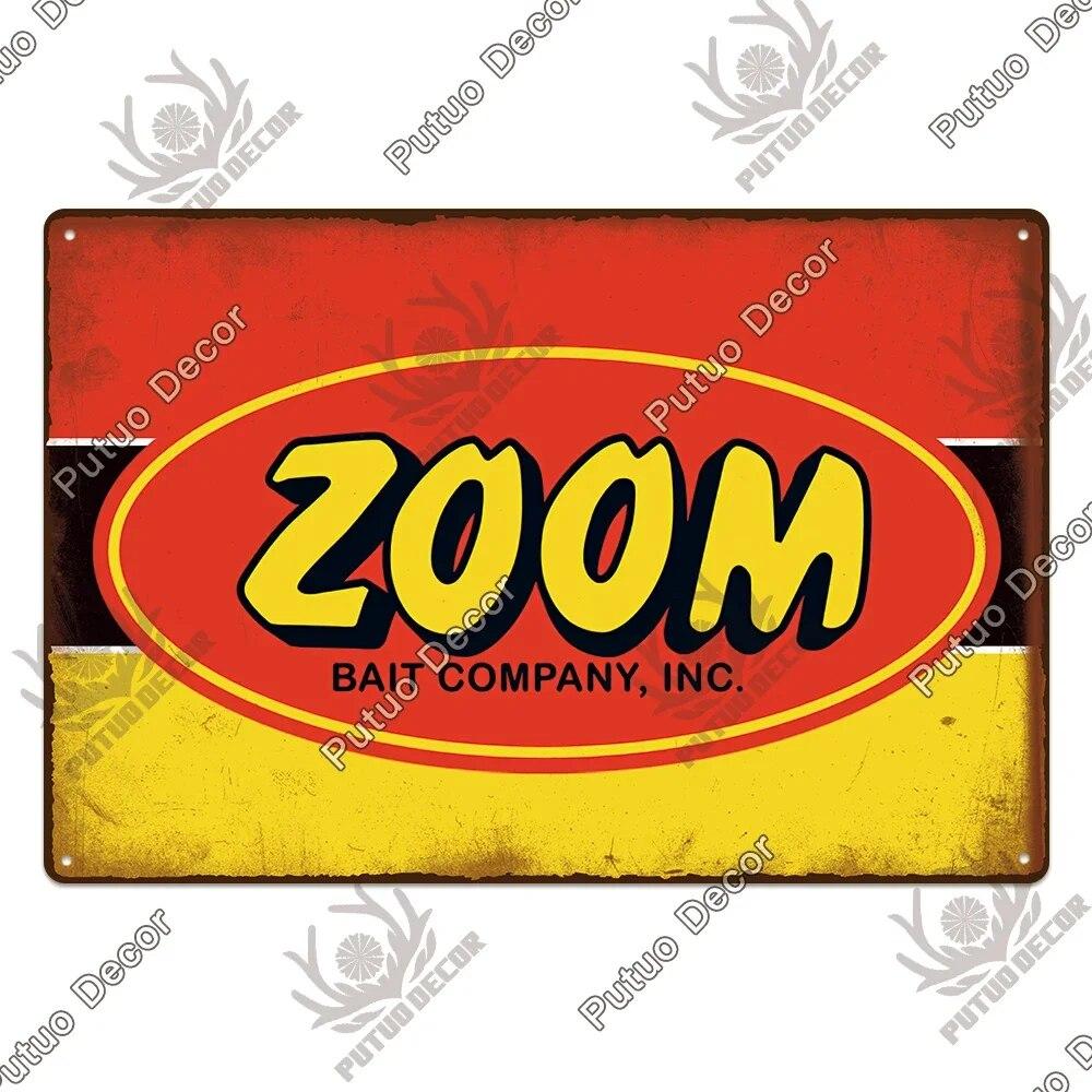 Putuo Decor Fishing Gear Retro Tin Sign Plaque Metal Plate Vintage Wall Art Poster Decoration for Tackle Shop Home Iron Painting