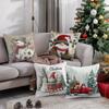 Рождественская наволочка с рисунком снеговикаПодходит для дивана, автомобиля, спальни, декоративная наволочка, наволочка