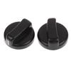 2Pcs 8Mm General Plastic Handle Gas Stove Replacement Control Switch Knob Range Oven Knob For Benchtop Burner