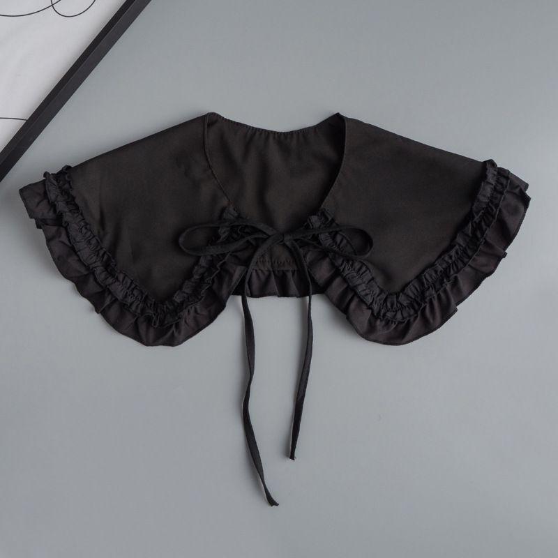 Women's New Wave Edge Decoration Fashion Shawl Lap Shoulder Detachable Versatile Fake Collar False Blouse Collar Accessories