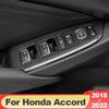 For Honda Accord 2018-  2022 ABS Car Door Glass Switch Cover Glass Lift Panel Door Button Decoration Sticker Accessories