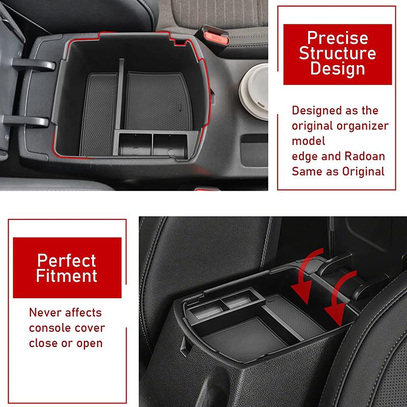 Centre Console Organizer Tray Center Armrest Storage Box Coin Storage Holder For Kia Seltos 2020 2021 2022 2023 Accessories