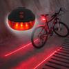 2 Laser + 5 LEDs Night Taillight Fashion Bicycle Tail Light Color Safety Warning Flash Lamp Light Gift