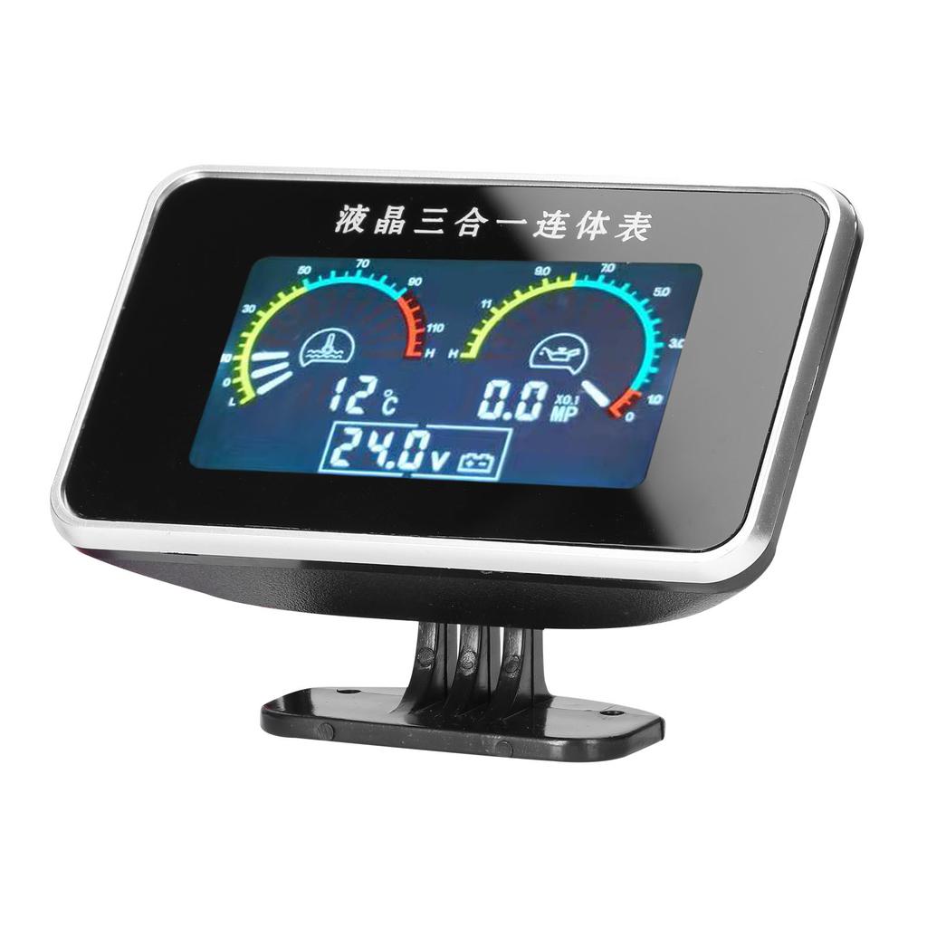3 in 1 Car LCD Meter Digital Oil Pressure Voltage Water Temperature Gauge Universal Instrument 9 36V for Car Truck SUV
