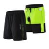 Shorts de VTT WOSAWE Été Homme Shorts de Cyclisme 2 en 1 Shorts VTT Rembourrés Respirants Équitation en Plein Air Vélo de Route Pantalon Court