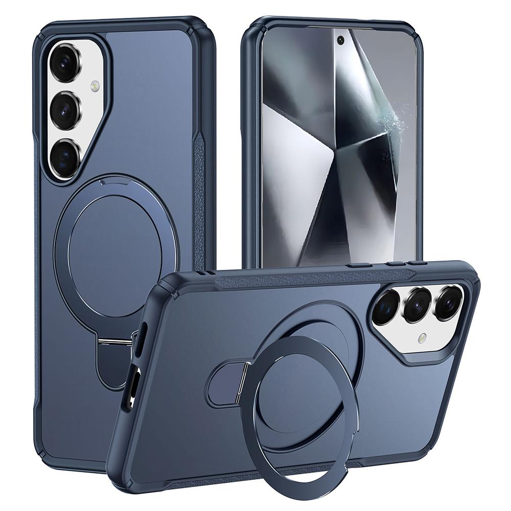 For Samsung Galaxy S25/S24 Case with Magnetic Kickstand TPU+PC Anti Drop Phone Cover