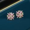 Дизайнерские серьги-пусеты для женщин с высоким чувством бриллиантовых серег-снежинок из циркония, нишевые темпераментные серьги с серебряной иглой, холодный ветер