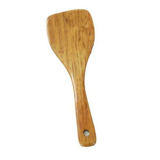 Heat-Resistant Solid Wood Cooking Spatula with Long Handle - Non-stick