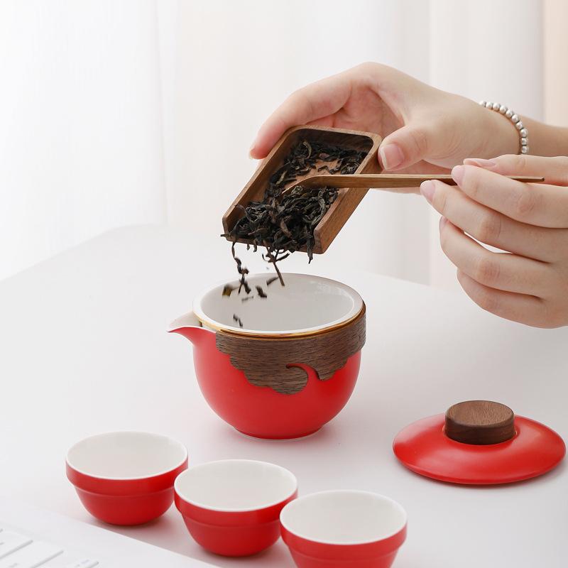 Red Business Ceramic Gift Set Company Annual Meeting Team Building Kuaike Water Cup Souvenir Graduation Memorial