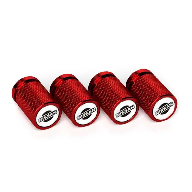 4Pcs Car for Nissan Wheel Tire Valve Caps Stem Protection Covers Micra Qashqai GTR Nismo 350Z Kicks Maxima X-Trail NV200 Versa