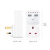 Розетка с таймером обратного отсчета и 2 USB-портами 5 В 2,1 А, вставляемая в розетку, контроллер времени для электроприборов -- Штепсельная вилка UK AC 230 В