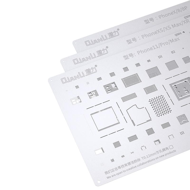 QIANLI BGA Planting Stencil Kit Tin Soldering Net Accurate Hole Location For iPhone 14 13 12 11 Pro X XR XS MAX 8 7 6 6S Plus