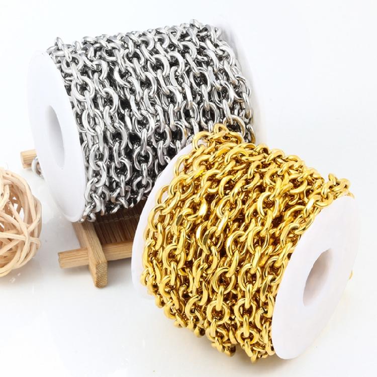 Профессиональная нержавеющая сталь цепь для изготовления ювелирных изделий Роло цепь оптом для ожерелий и браслетов Наборы для ювелирных изделий