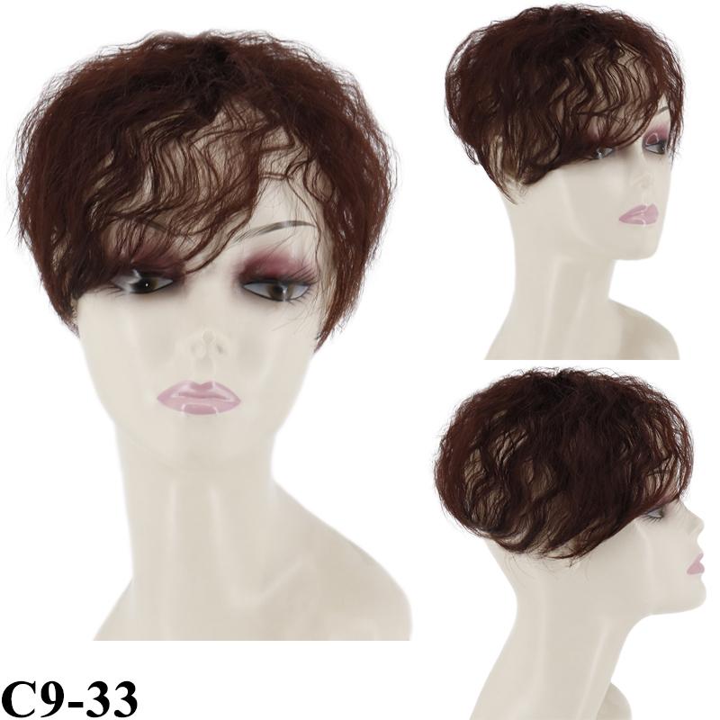 LISI HAIR Женские натуральные короткие волосы, заколка для волос на голове, чтобы покрыть выпадение волос, белые волосы, парик из синтетического волокна, ежедневное использование