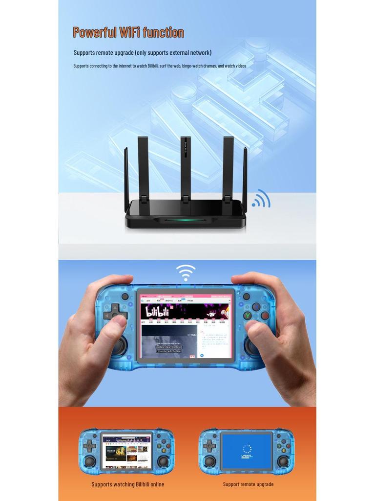 R46H Портативная 4.5\" HD IPS Ретро Игровая Консоль на Linux