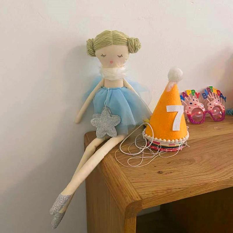 Angel Stuffed Doll Toy Soft Elegant Plush Doll for Little Girls for Birthday Gift Room Decor Po Props for Infants Toddlers