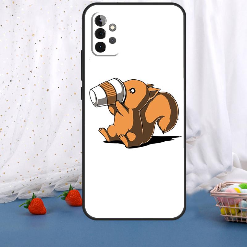 Мультяшное животное Белка Для Samsung Galaxy A55 A35 A05 A52 A32 A22 A54 A14 A16 A26 A36 A56 A06 A15 A53 A33 A13 Чехол