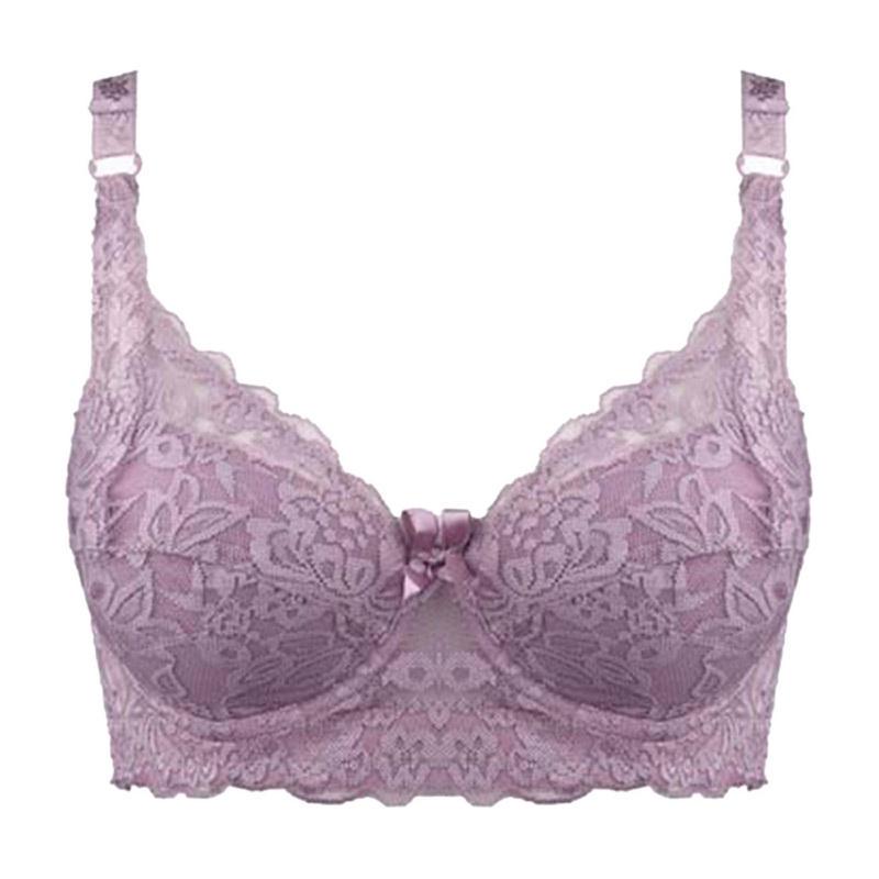 Women Bra Gather Sexy Lace Underwear Wine Red Watermelon Red Red Black Skin Color