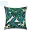 Luxurious 18'' Green Tropical Plant Pillow Case Cotton Sofa Cushion Cover Decorative