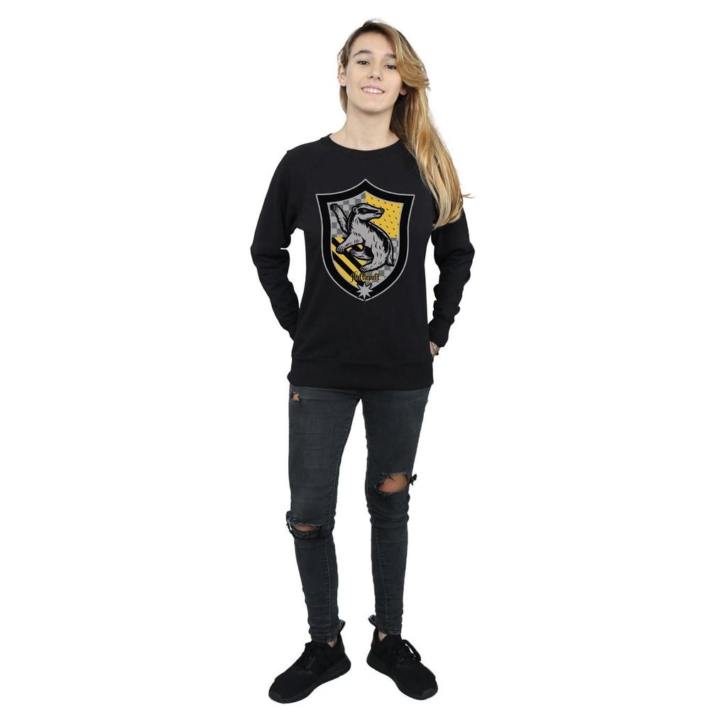 Harry Potter Womens/Ladies Hufflepuff Crest Flat Sweatshirt