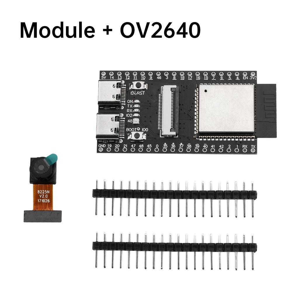 Плата разработки ESP32-S3 N16R8 CAM Модуль последовательного порта в WiFi+Bluetooth Камера OV2640/OV3660/OV5640 Двойной Type-C ESP32-S3-CAM