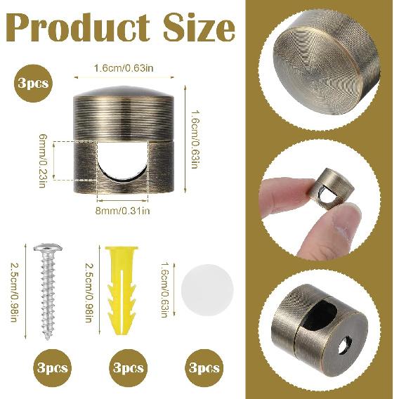 3 Sets Swag Hook for Chandelier Ceiling Lights Cable, Anchors Desk Adhesive Phone Charger Holders for Cords Cord Management Clips Adjustable Wire