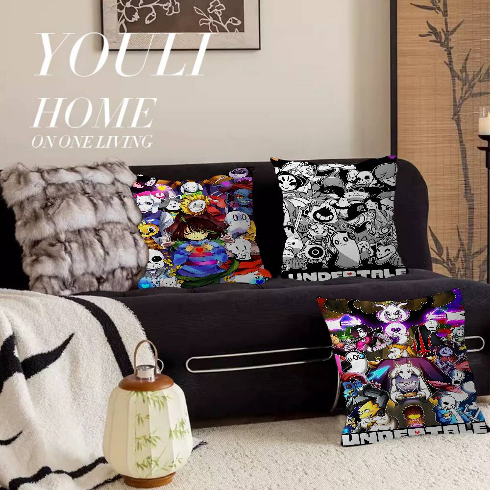 Аниме Игра Undertale Наволочки Мультяшные Декоративные для Дивана Домашние Двусторонние Короткий Плюш Милая Наволочка