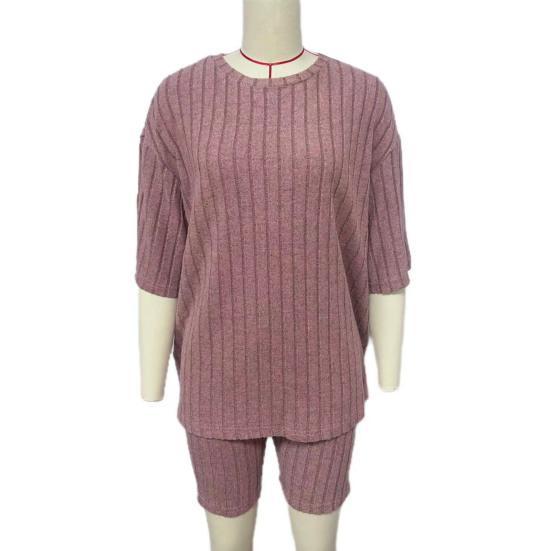 Женский летний спортивный костюм из 2 предметов с круглым вырезом и короткими рукавами, тонкий топ в американском стиле, шорты с высокой талией, спортивный костюм, летняя одежда для йоги