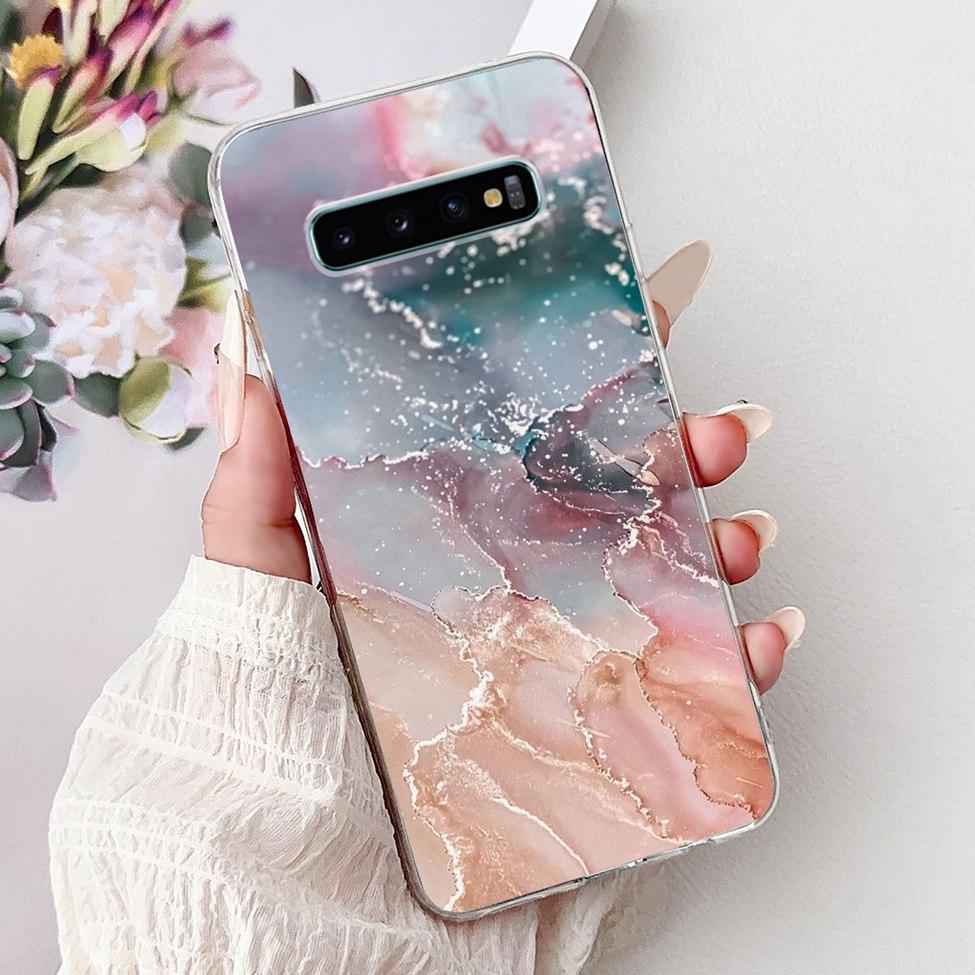 Чехол для Samsung S10 Plus SM-G975F Милый Кавайный Модный Цветочный Роскошный Крутой Расписной Мягкий Чехол для Телефона Samsung Galaxy S10+
