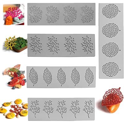 Формы для помадки для шоколадных конфет, 3D полые листья в форме силиконовых форм для выпечки, мыло из смолы, конфеты, декор для торта